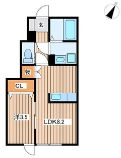 HOKUTO上田通り【1階】の間取り