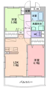 ファイン石上【1階】の間取り