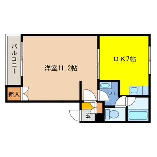 北海道千歳市北斗4【アパート】の間取り