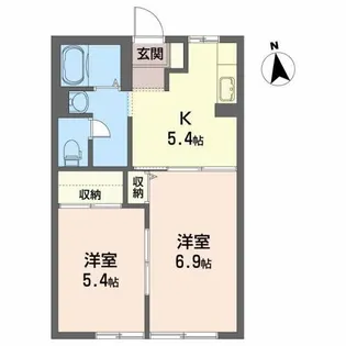 エス・カーサ【1階】の間取り