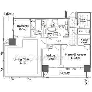 芝浦アイランド ブルームタワー【47階】の間取り