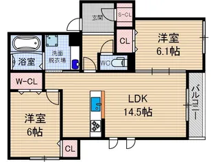 SESSHU寿恵之橋【2階】の間取り