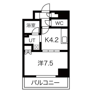 ラフルール連坊【5階】の間取り