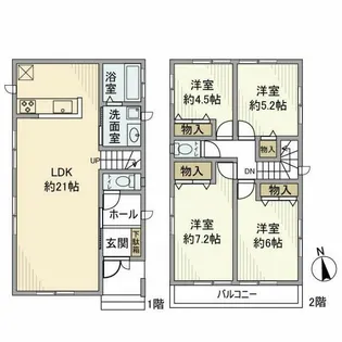 千葉県松戸市下矢切【一戸建】の間取り