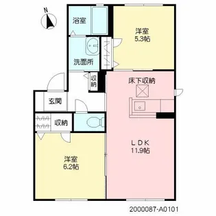 シャーメゾン永江町 *【1階】の間取り