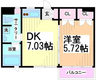東京都渋谷区本町2【マンション】の間取り
