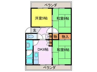 コ-ポラス府中【1階】の間取り