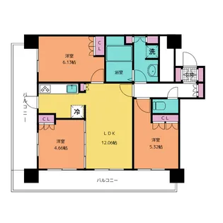 リボンシティコミュニティ【8階】の間取り