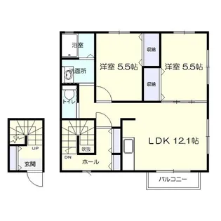 プリムローズ伍番館【2階】の間取り