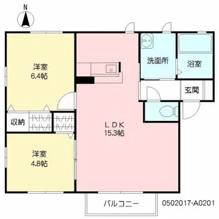 サニーコートYA II【2階】の間取り