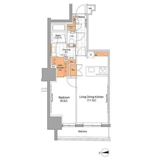 ザ・パークハビオ上野【2階】の間取り