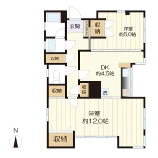 河井マンション【1階】の間取り
