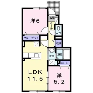 ジャドール【1階】の間取り