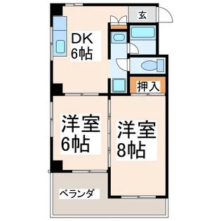 ライムパレス坪井【4階】の間取り