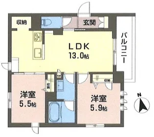 メゾンドアイ【3階】の間取り