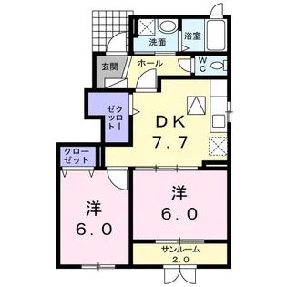 リブレ秋吉B【1階】の間取り