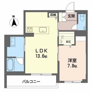 【新築】プレミアス御幸【1階】の間取り