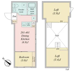 Besta Kitasenju【4階】の間取り