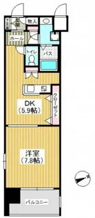 グラビスコート八丁堀【9階】の間取り