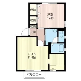 カトルセゾン A【1階】の間取り