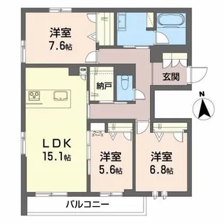 リズム・クチーレ【1階】の間取り