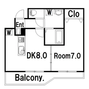 リファレンス魚の町【5階】の間取り