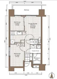 ザ・パーククロス錦糸町レジデンス【9階】の間取り