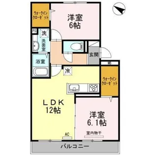 ルミナス東雲【2階】の間取り