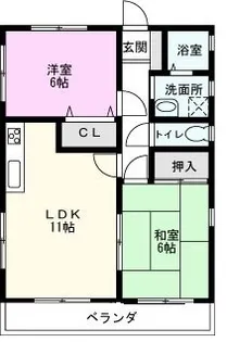 ベルメゾンA【1階】の間取り