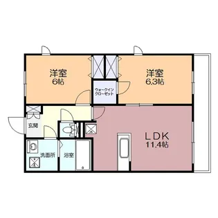 フローレス ハナミズキ【1階】の間取り