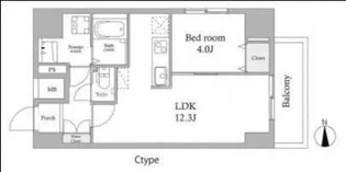 スカイグランデ新御徒町【5階】の間取り