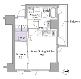 イプセ広尾【6階】の間取り