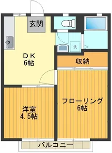 サニーハイツ岸野【2階】の間取り