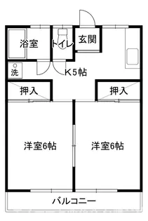 ハイツLAND B【1階】の間取り