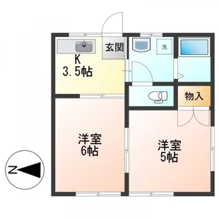 ハイツオカダ【2階】の間取り