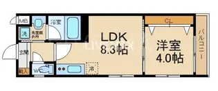 ベラジオ四条壬生【3階】の間取り