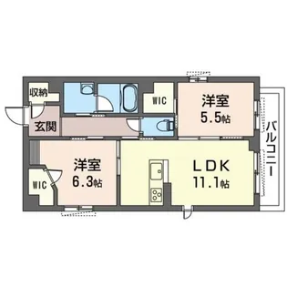 ルナージュ参番館【3階】の間取り