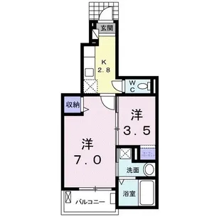 カームリ―ヒル I【1階】の間取り