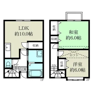 ふぁみーゆ紫竹山【1階】の間取り