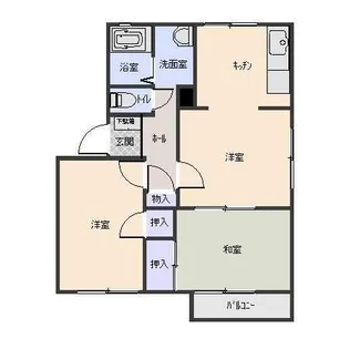 グリ-ンパレス壱番街A【2階】の間取り