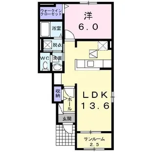 ヴィラ・コンフォール A【1階】の間取り