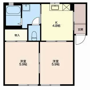 プランドールソシア【1階】の間取り