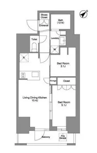 コンフォリア大森山王【10階】の間取り