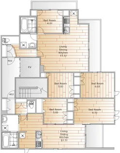 Contrail碑文谷【4階】の間取り