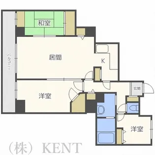ヴェルビュタワー琴似【29階】の間取り