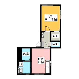 ライフテンダイ【1階】の間取り