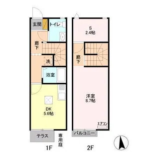 グレイス浜野A【1階】の間取り