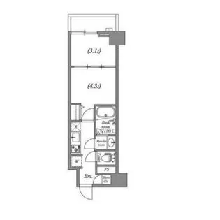 ザ・レジデンス神楽坂I【6階】の間取り