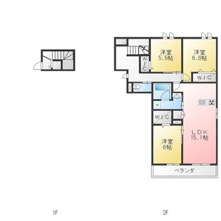 グリーンタウン赤坂【2階】の間取り