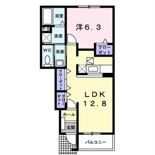 グレイスヴィラB【2階】の間取り